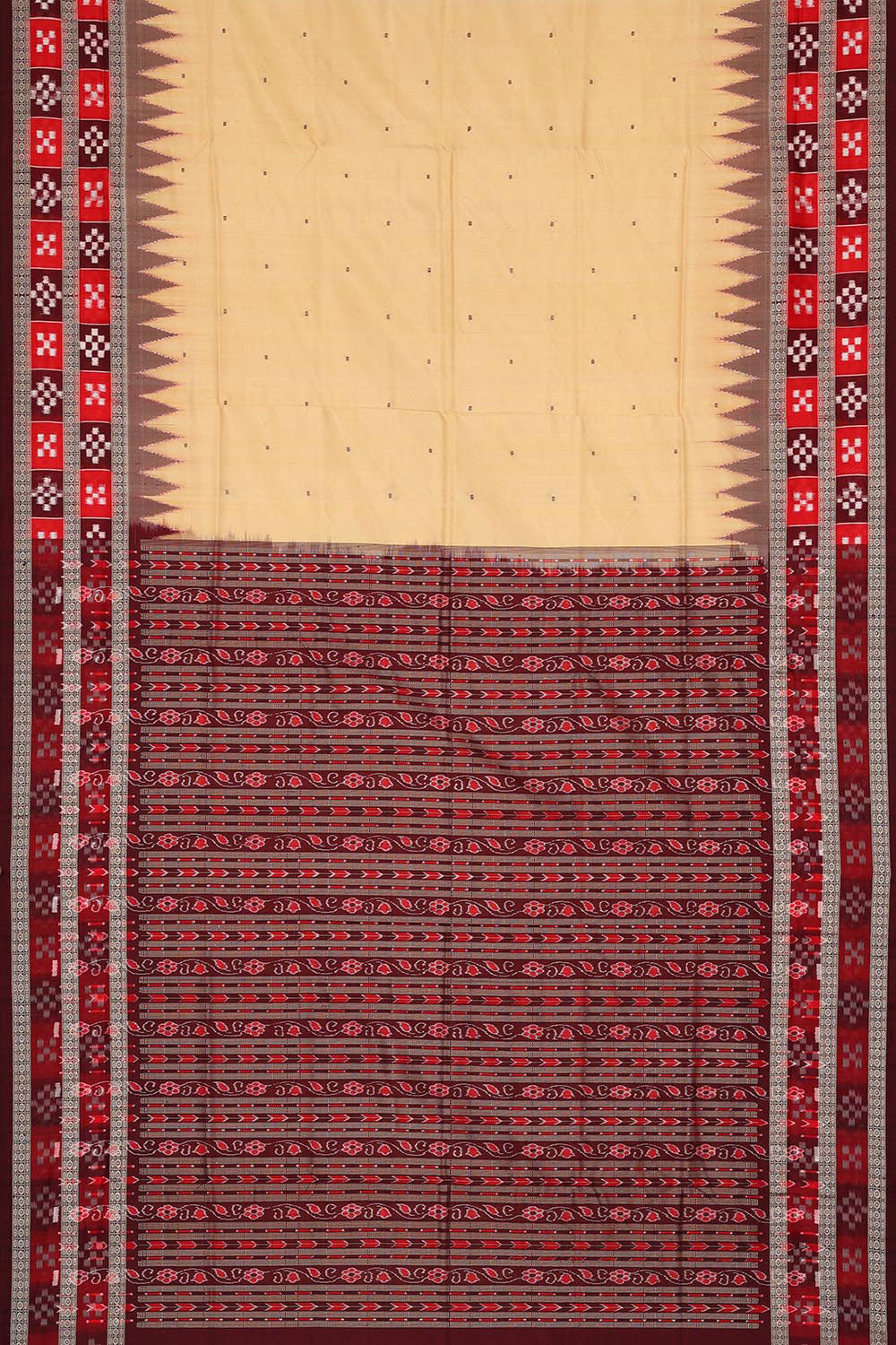 Sambalpuri Silk Beige Colour Saree