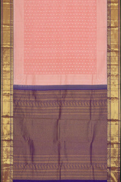 Image of Kanchipattu Peach Brocade Saree