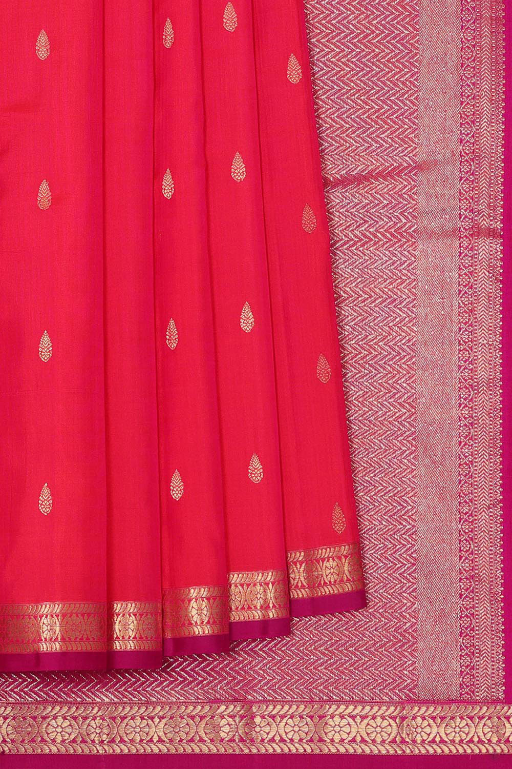 Kanchipattu Red Colour Brocade Saree