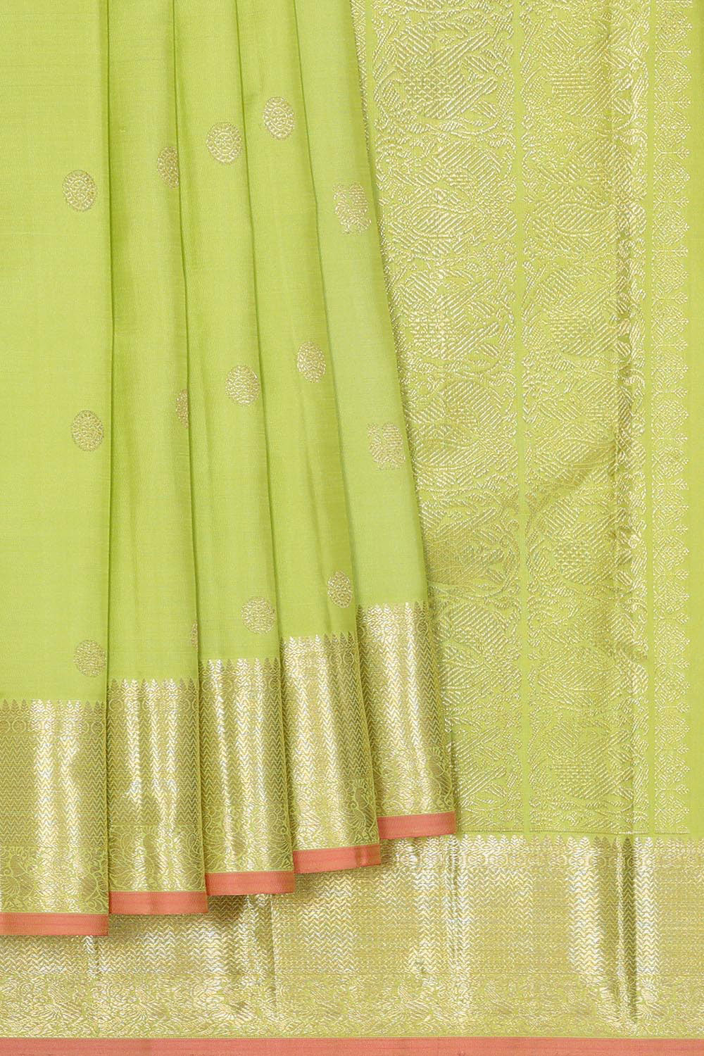 Kanchipattu Fresh Green Brocade Saree