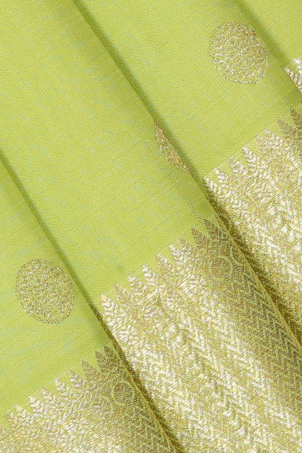 Kanchipattu Fresh Green Brocade Saree