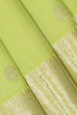 Image of Kanchipattu Fresh Green Brocade Saree