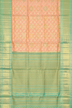 Image of Kanchipattu Peach Colour Brocade Saree