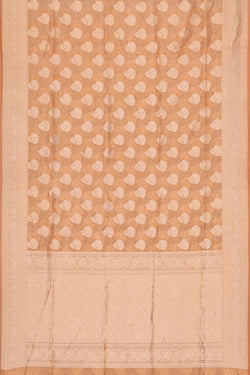 Collection of Kora Pastel Orange Tissue Saree in a gallery layout