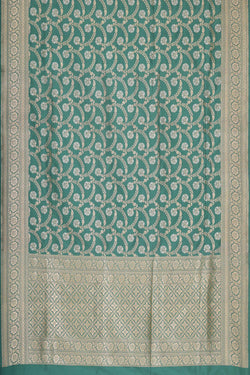 Collection of Banarasi Silk Dull Teal Green Saree in a gallery layout