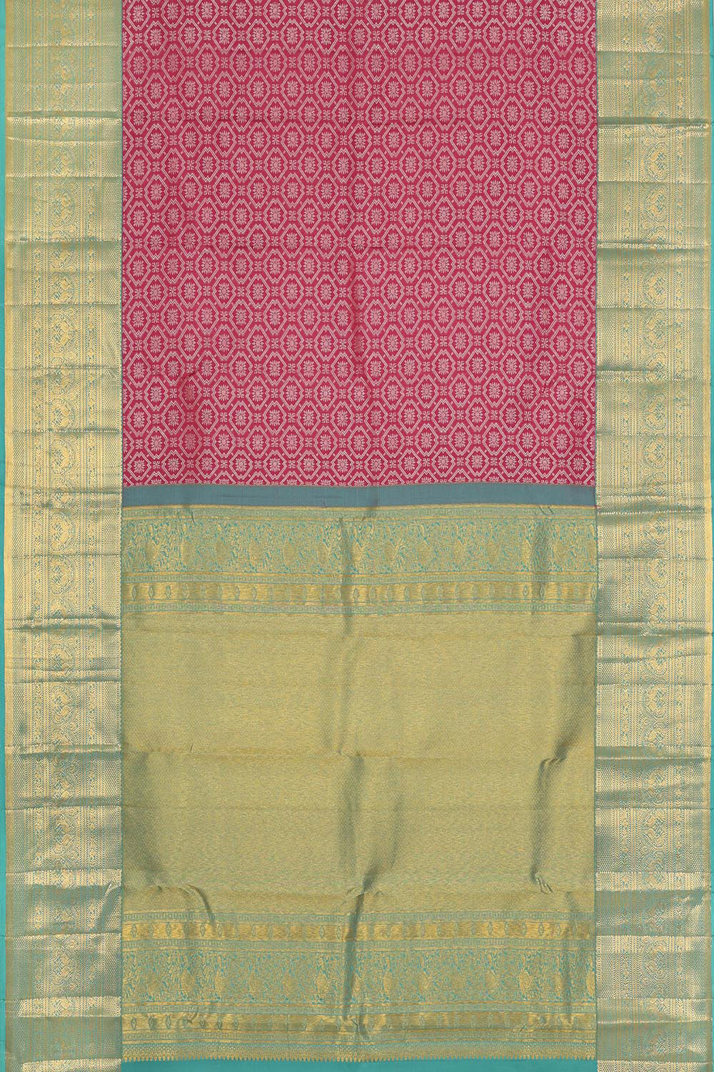 Kanchipattu Onion Pink Brocade Saree