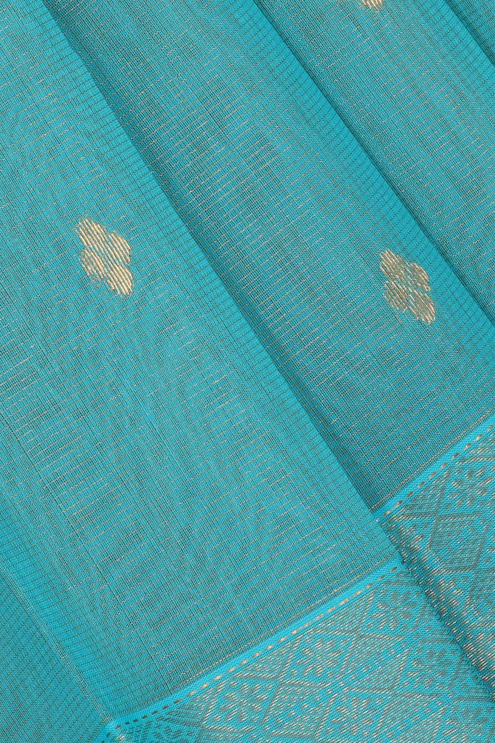 Maheshwari Cotton Silk Sky Blue Saree