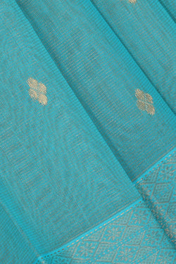 Image of Maheshwari Cotton Silk Sky Blue Saree