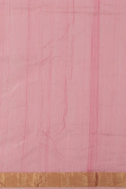 Collection of Chanderi Cotton Silk Pink Saree in a gallery layout