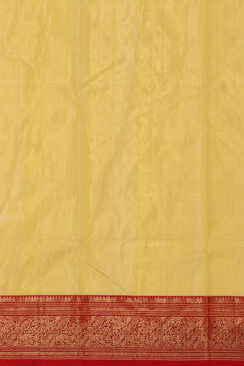 Collection of Chanderi Cotton Silk Yellow Saree in a gallery layout