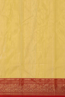 Collection of Chanderi Cotton Silk Yellow Saree in a gallery layout