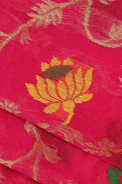 Image of Chanderi Rani Pink Saree