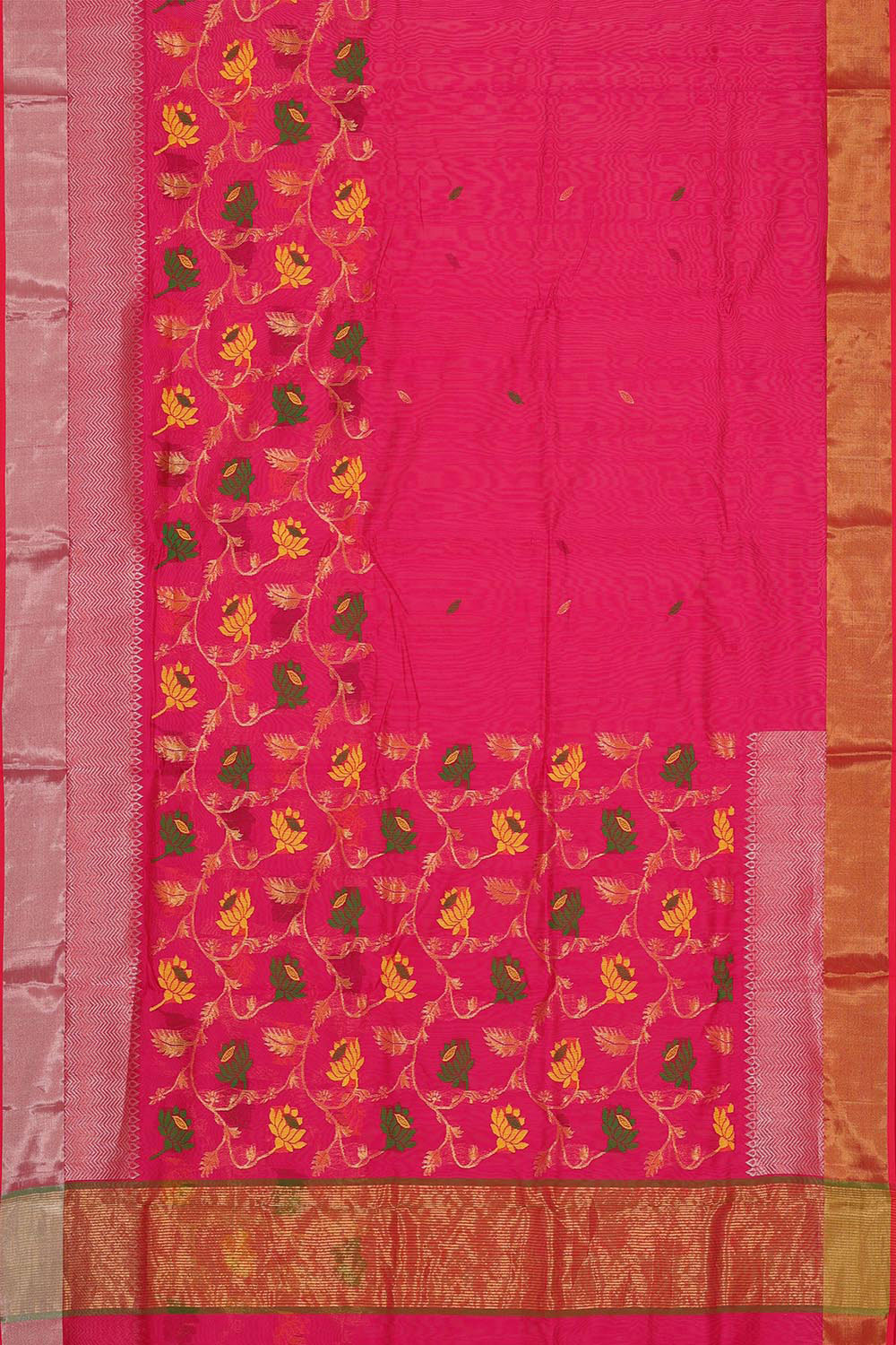 Chanderi Rani Pink Saree