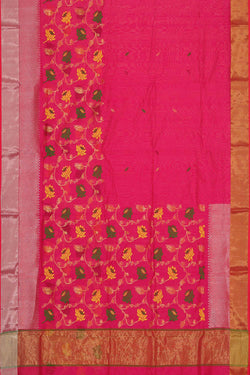 Image of Chanderi Rani Pink Saree