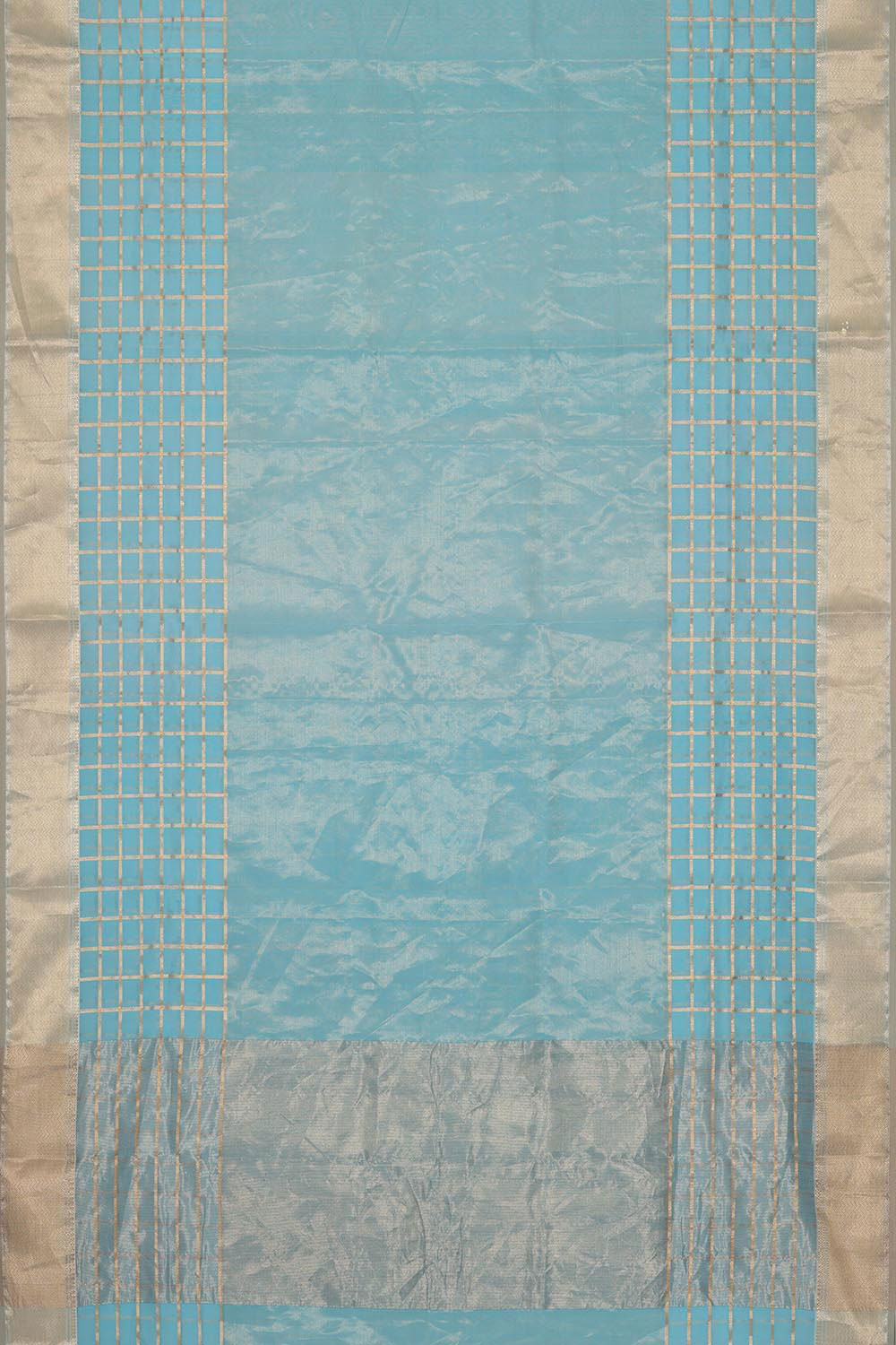 Collection of Banarasi Kora Sky Blue Saree in a gallery layout