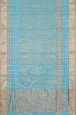 Collection of Banarasi Kora Sky Blue Saree in a gallery layout