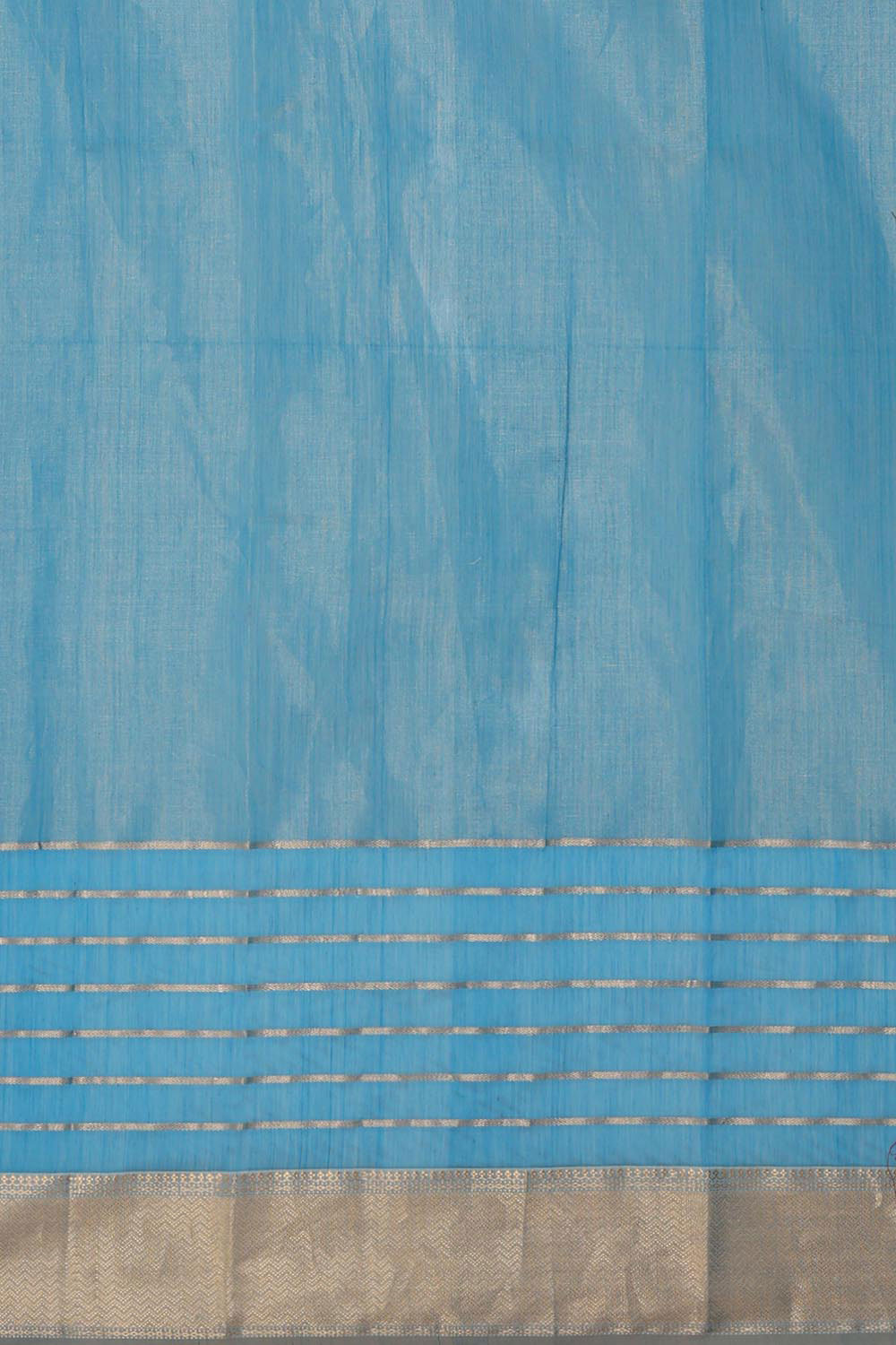 Image of Banarasi Kora Sky Blue Saree