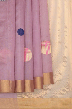 Collection of Chanderi Mauve Colour Saree in a gallery layout