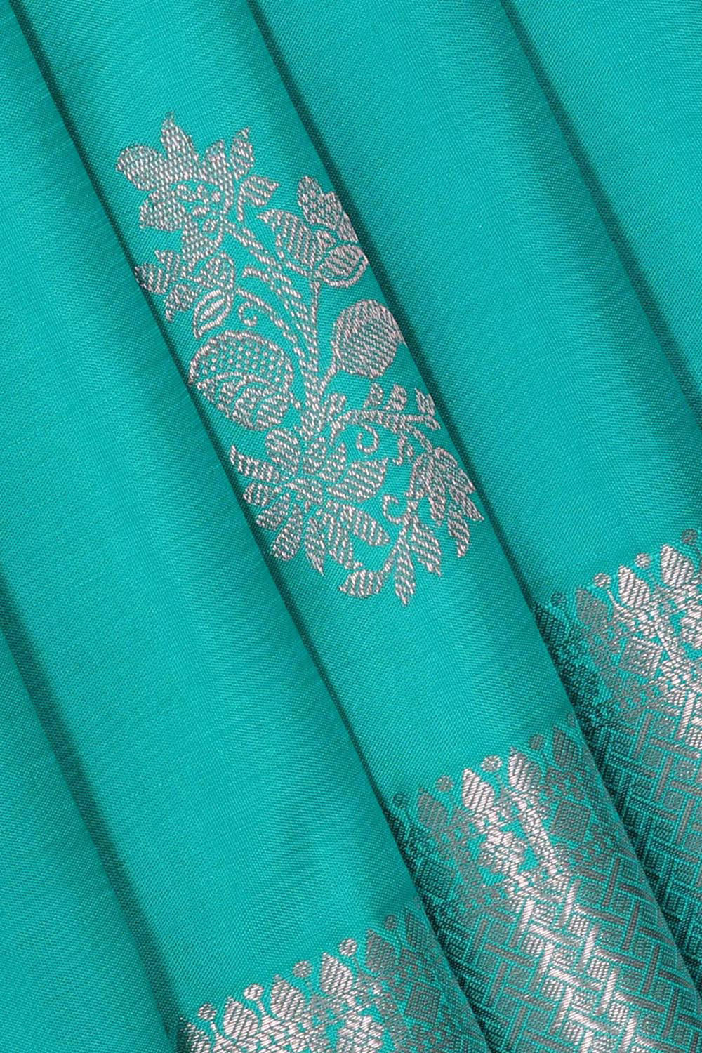 Kanchipattu Sea Green Brocade Saree