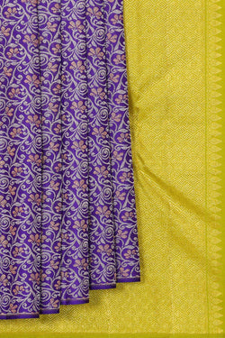 Image of Kanchipattu Purple Brocade Saree