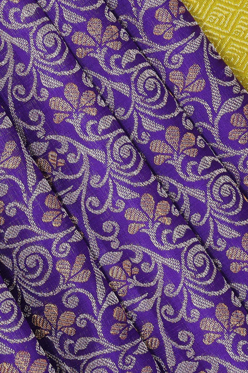 Kanchipattu Purple Brocade Saree