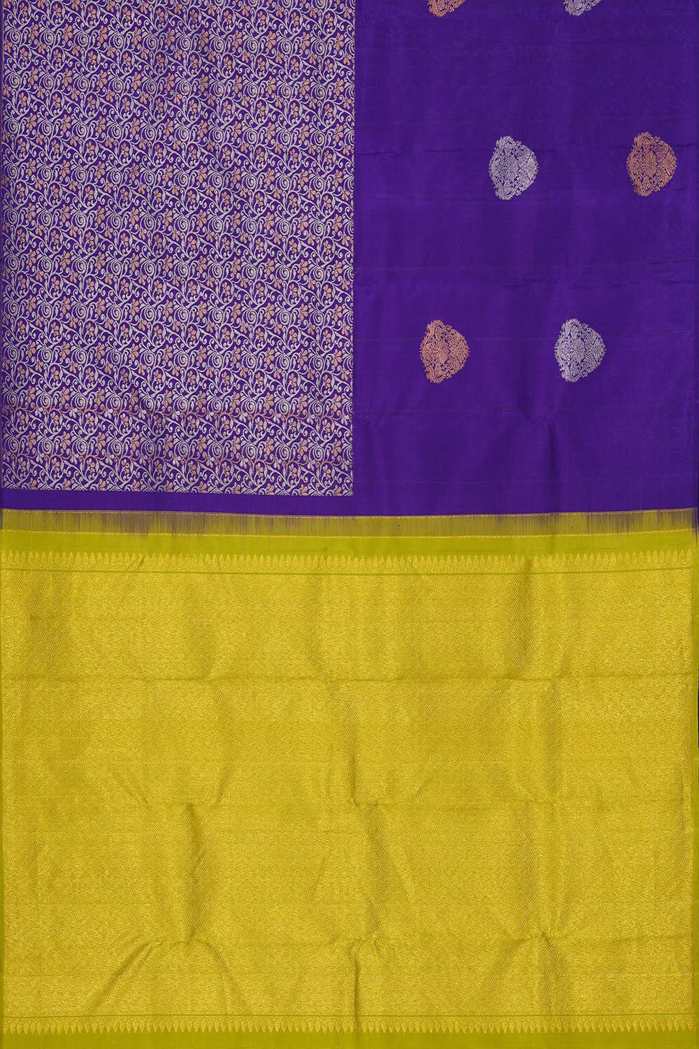 Kanchipattu Purple Brocade Saree