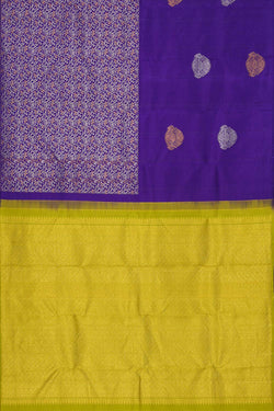 Image of Kanchipattu Purple Brocade Saree