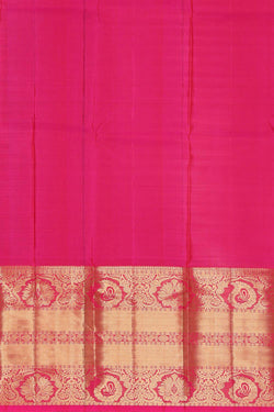 Image of Kanchipattu Peacock Blue Brocade Saree