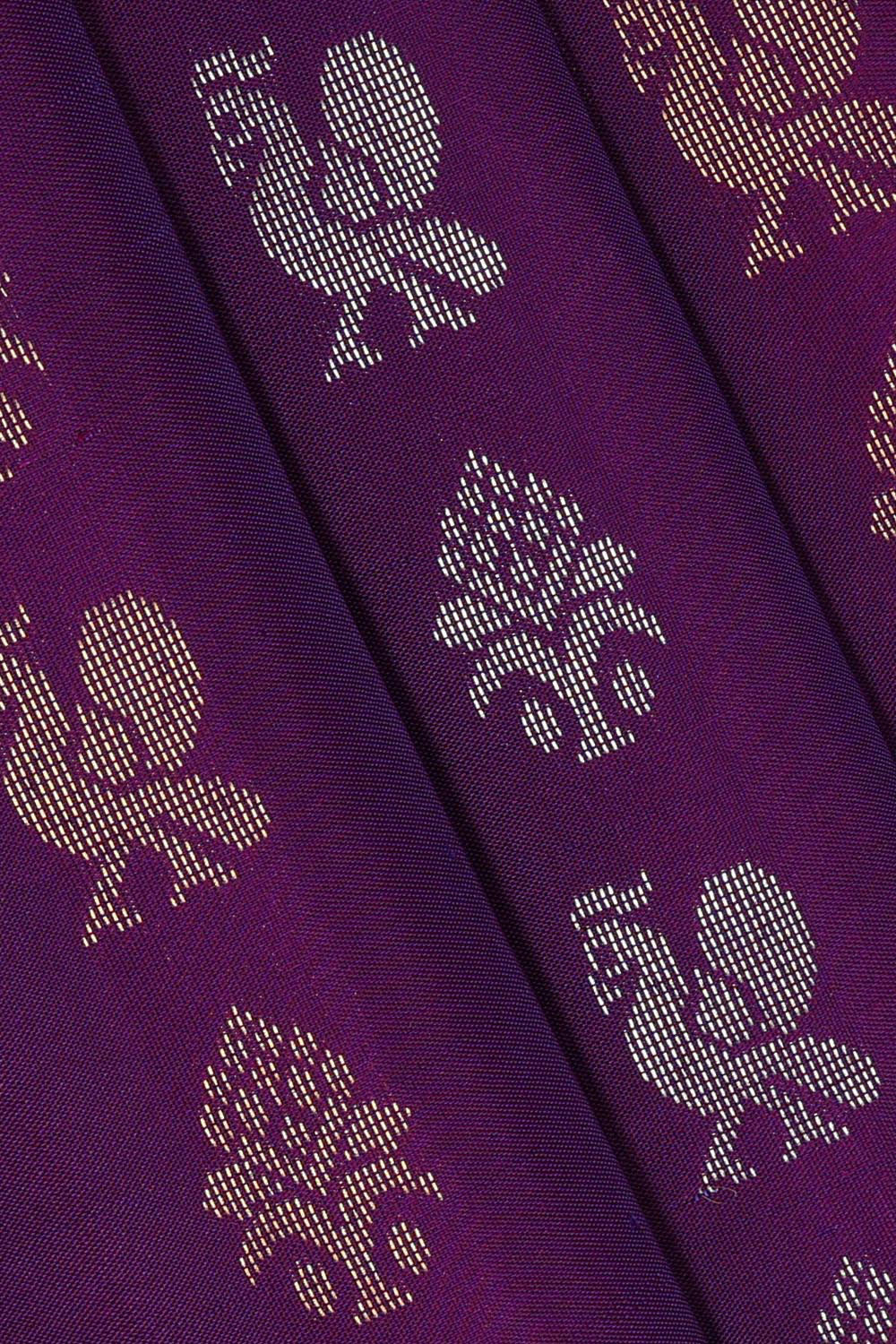 Collection of Kanchipattu Purple Brocade Saree in a gallery layout