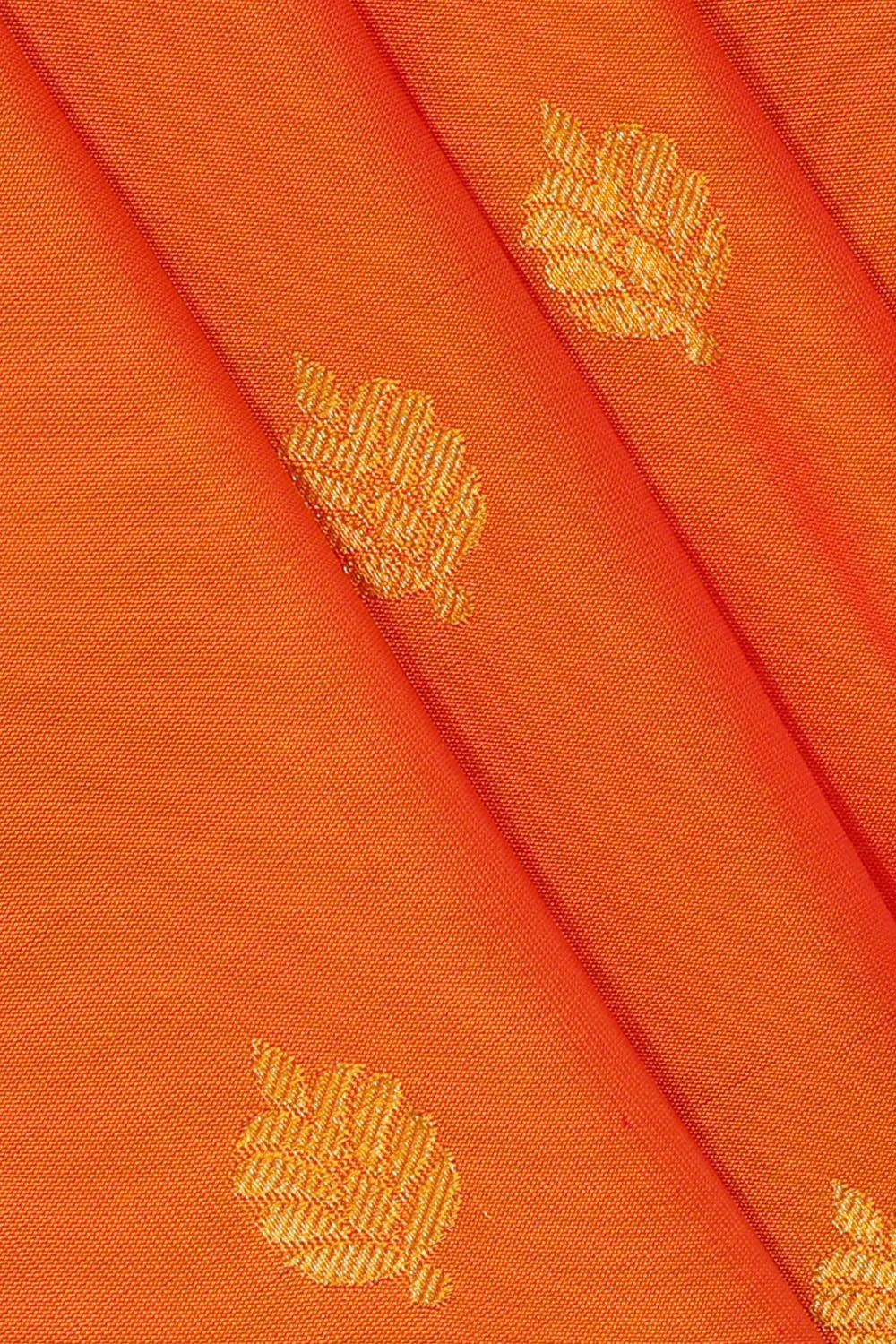 Orange Woven South Silk Saree