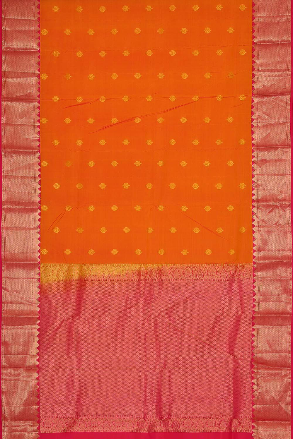 Orange Woven South Silk Saree