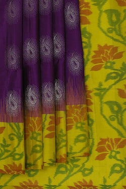 Image of Manipur Silk Purple Saree