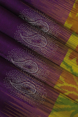 Image of Manipur Silk Purple Saree