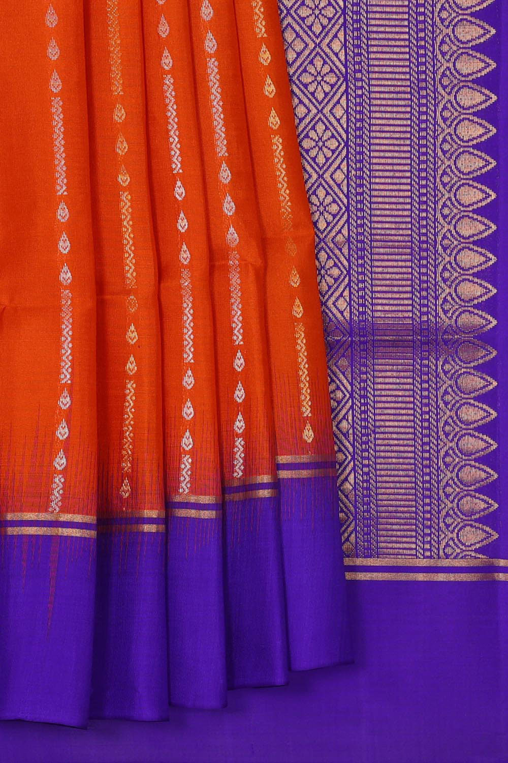 Manipur Silk Orange Saree