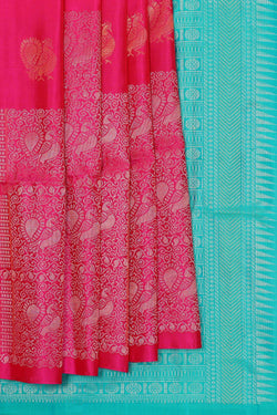 Image of Manipur Silk Rani Pink Saree