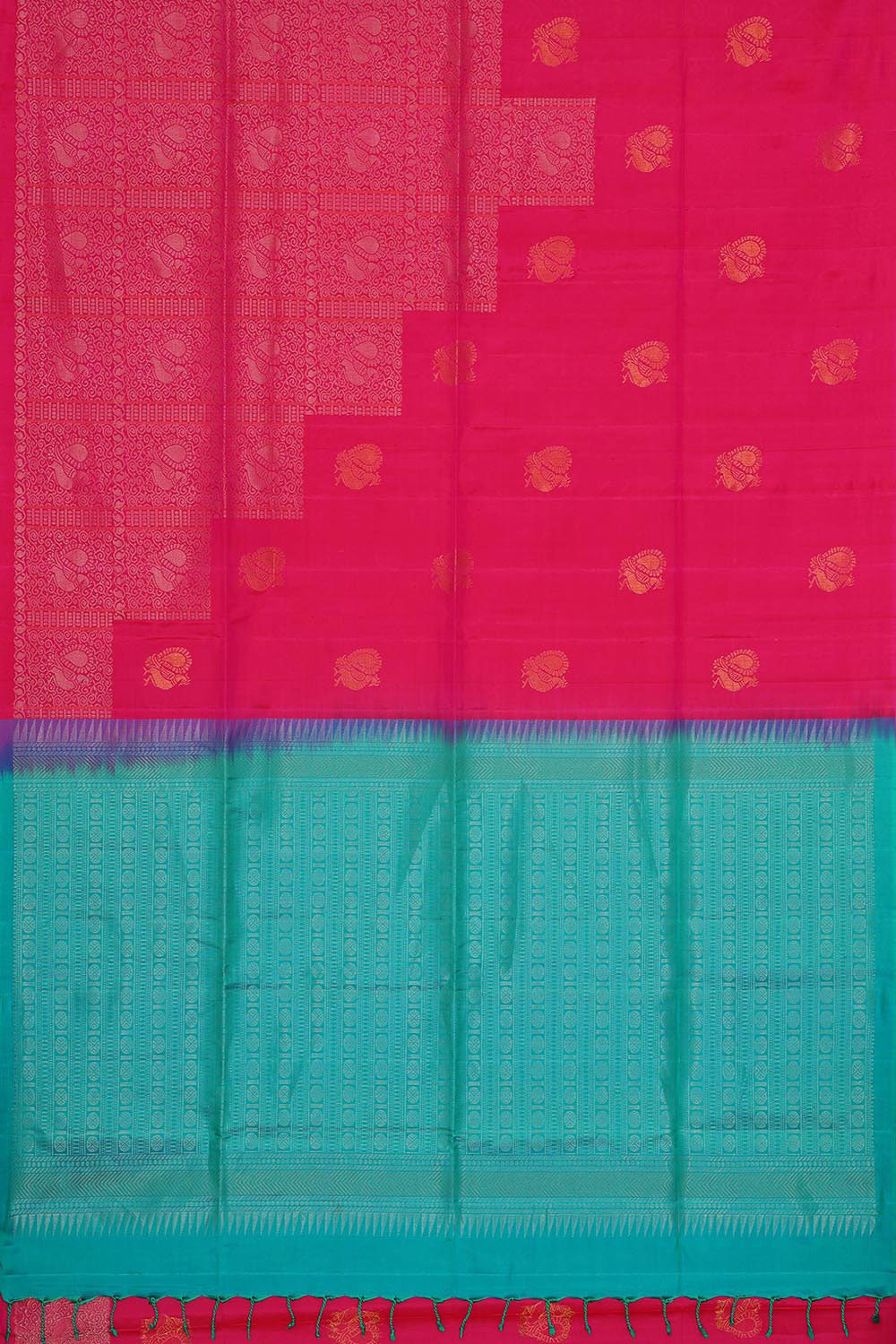 Image of Manipur Silk Rani Pink Saree