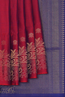 Image of Manipur Silk Dark Red Saree