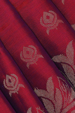 Image of Manipur Silk Dark Red Saree