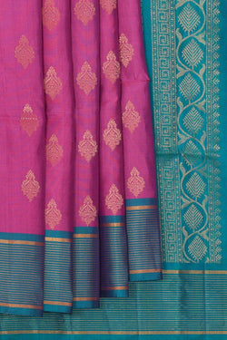 Image of Manipur Silk Magenta Saree