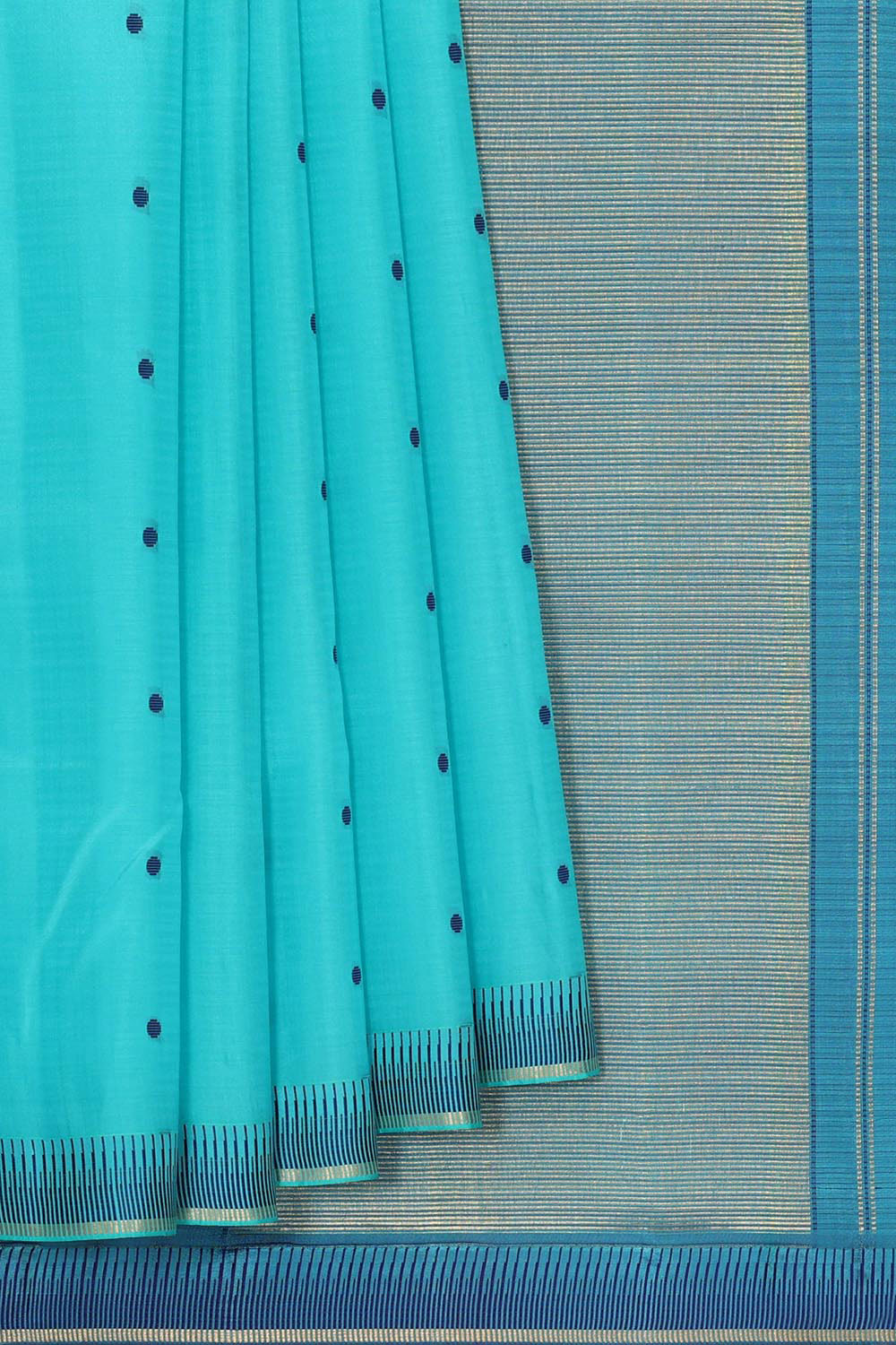 Collection of Sky Blue Silk Saree in a gallery layout