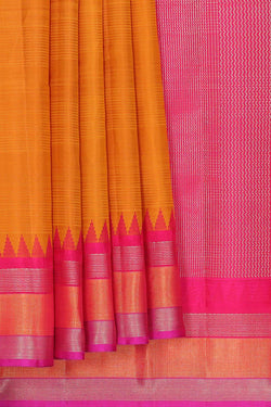 Collection of Mustard Yellow Silk Saree in a gallery layout