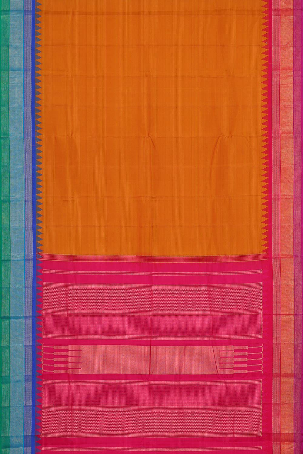 Collection of Mustard Yellow Silk Saree in a gallery layout