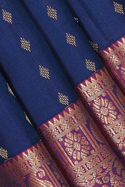 Collection of Dark Blue Silk Saree in a gallery layout