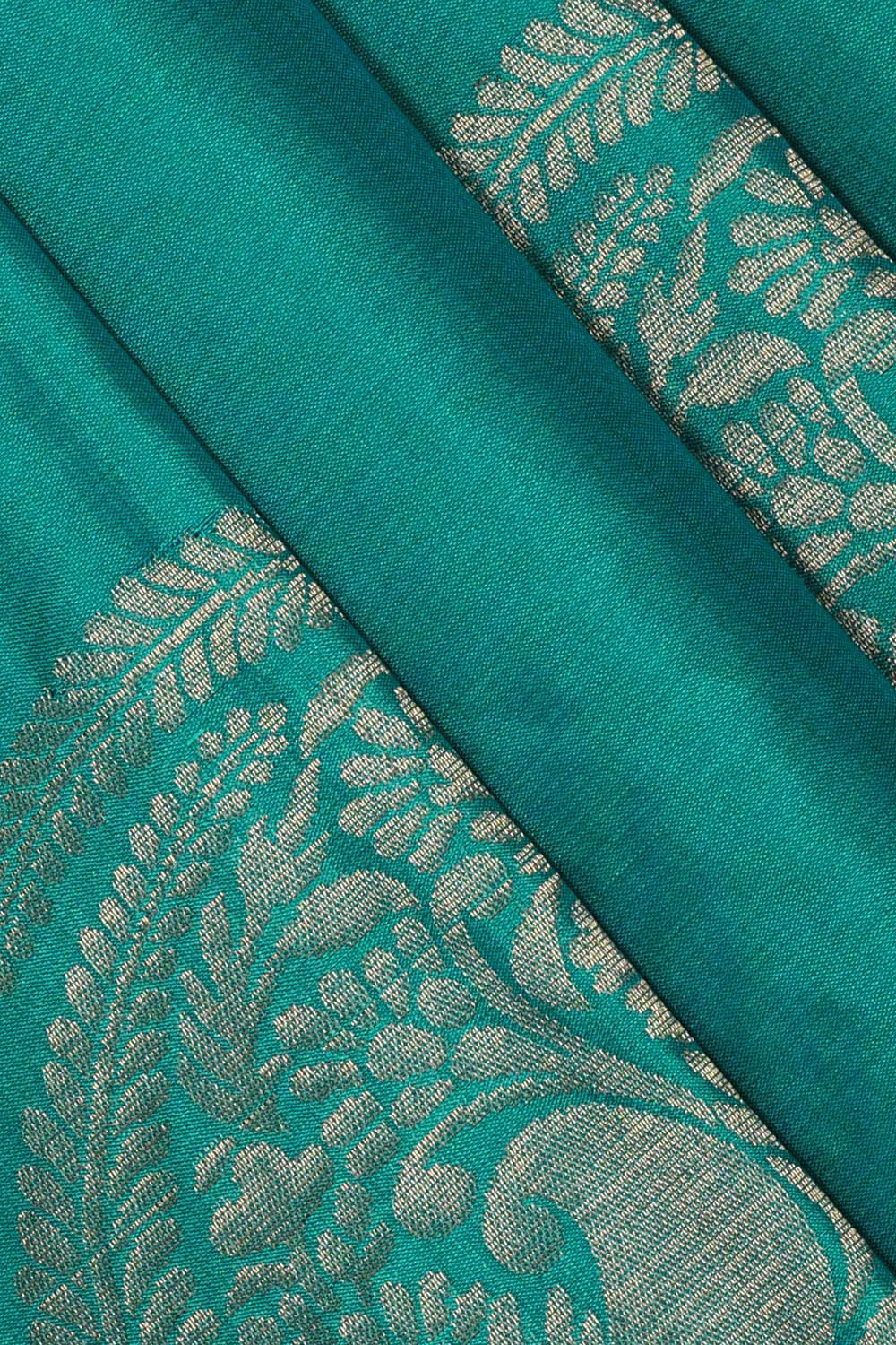 Collection of Sea Green Silk Saree in a gallery layout