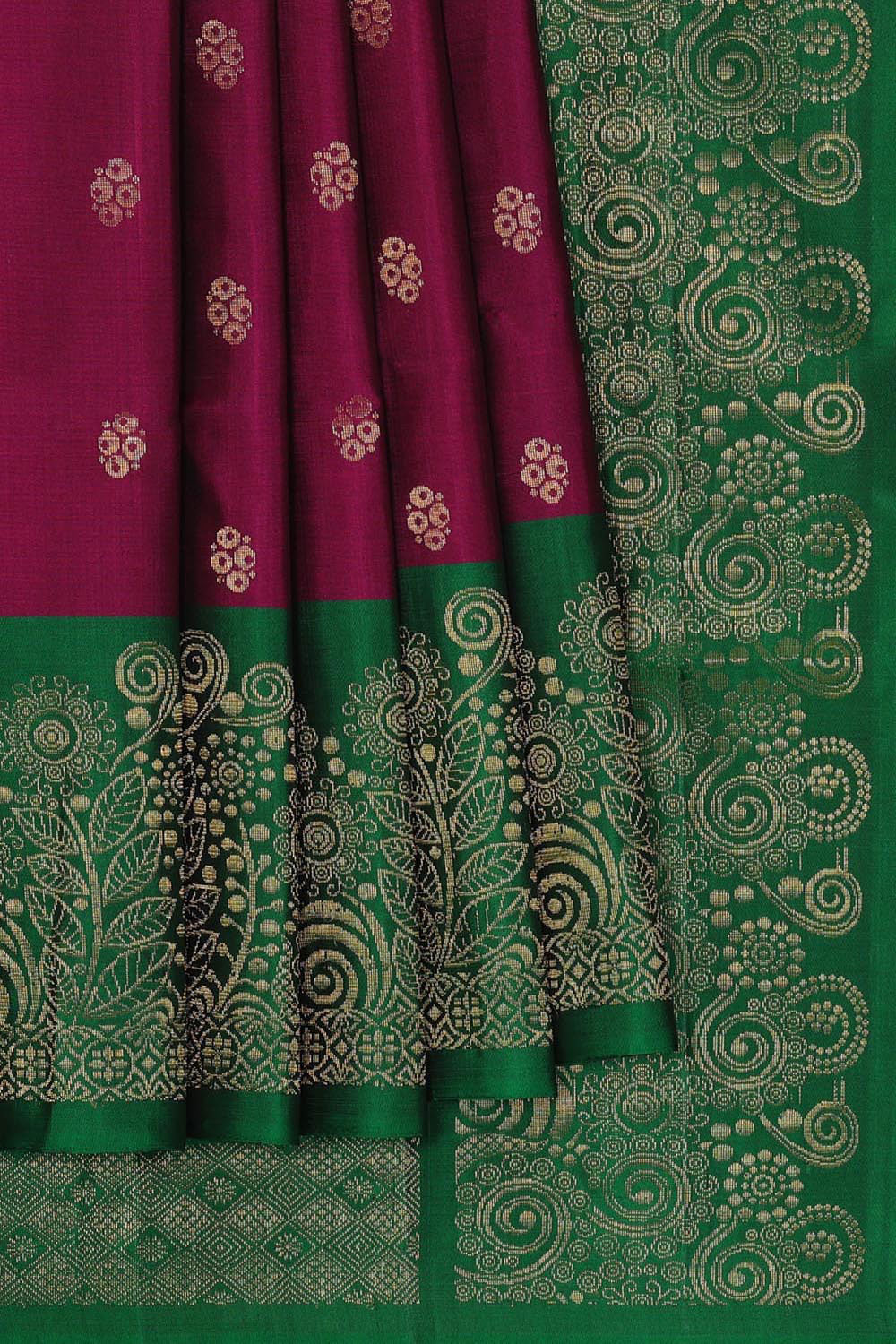 Manipur Silk Wine Colour Saree