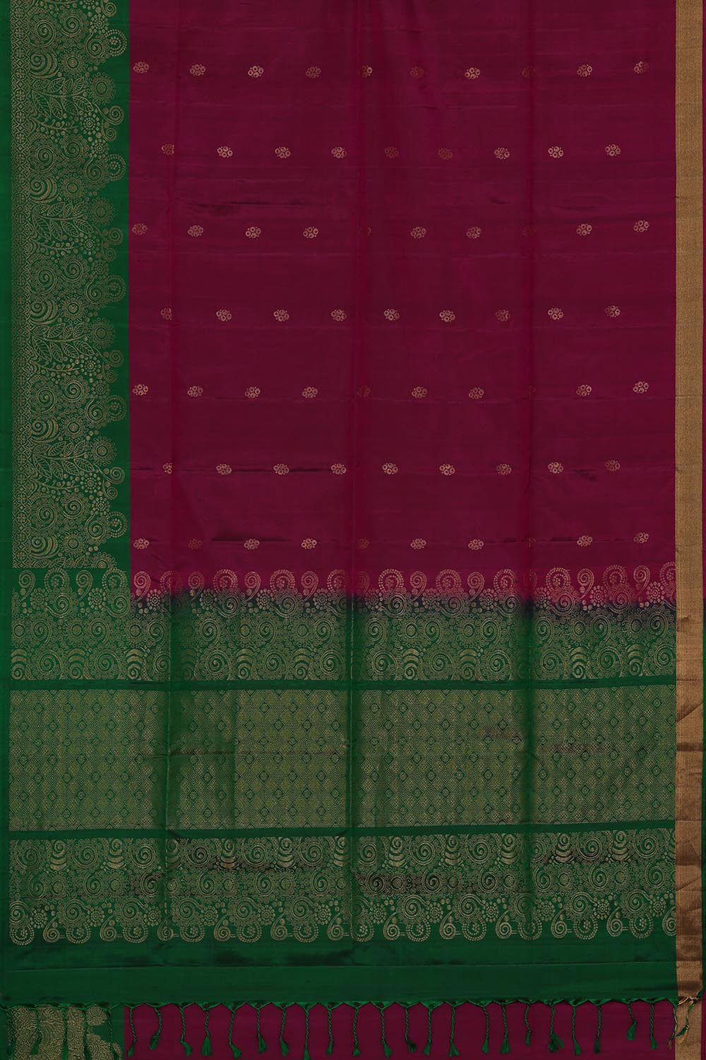 Manipur Silk Wine Colour Saree