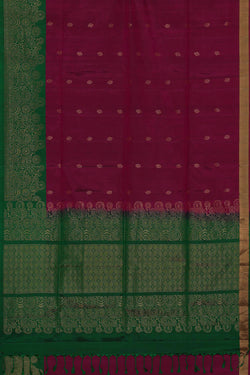 Image of Manipur Silk Wine Colour Saree