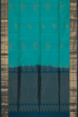 Image of Manipur Silk Dark Sea Green Saree