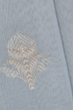 Image of Chanderi Silk Grey Saree