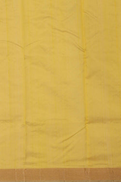 Image of Chanderi Cotton Silk Lemon Yellow Saree